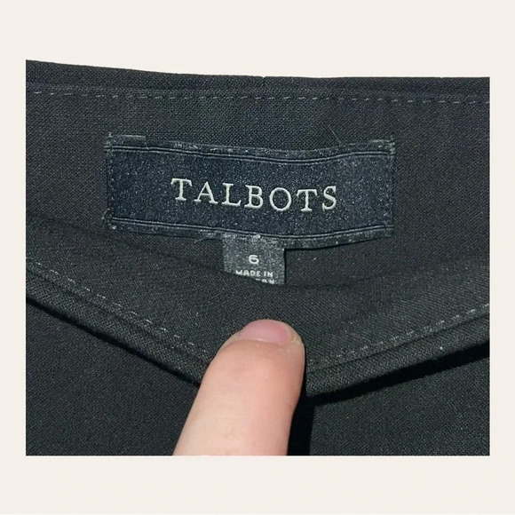 0401W. Talbots EASY TRAVEL WIDE LEG PANTS BLACK IN COLOR SIZE 6 BUSINESS CASUAL - Picture 6 of 10